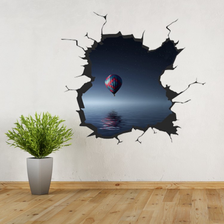 Vinyl Wall Art - Add Your Photo - Cracked wall